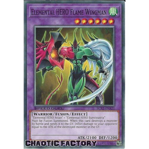 SGX1-ENA21 Elemental HERO Flame Wingman Common 1st Edition NM