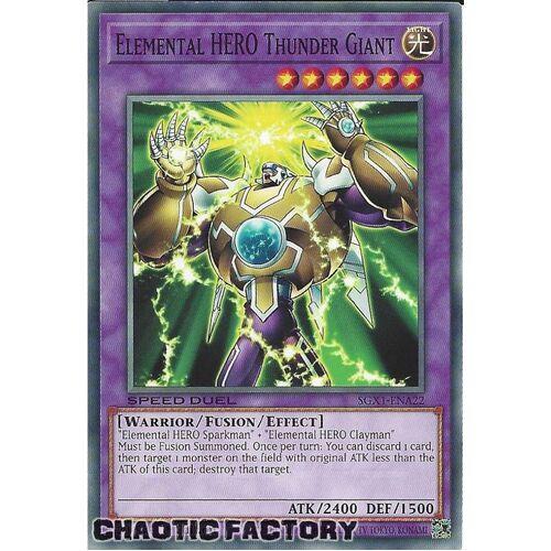 SGX1-ENA22 Elemental HERO Thunder Giant Common 1st Edition NM