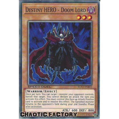 SGX1-ENB02 Destiny HERO - Doom Lord Common 1st Edition NM