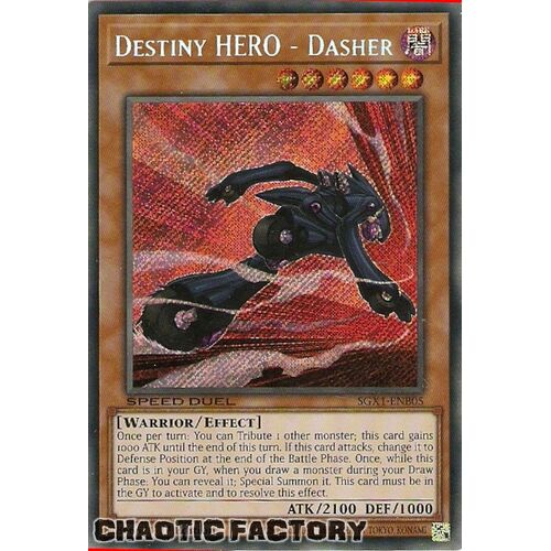 SGX1-ENB05 Destiny HERO - Dasher Secret Rare 1st Edition NM