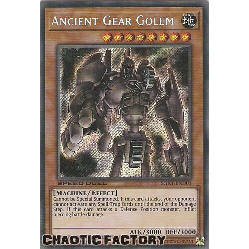 SGX1-END01 Ancient Gear Golem Secret Rare 1st Edition NM