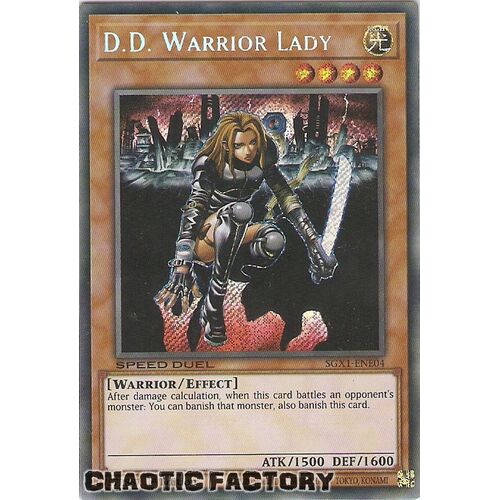 SGX1-ENE04 D.D. Warrior Lady Secret Rare 1st Edition NM