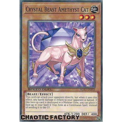 SGX1-ENF02 Crystal Beast Amethyst Cat Common 1st Edition NM