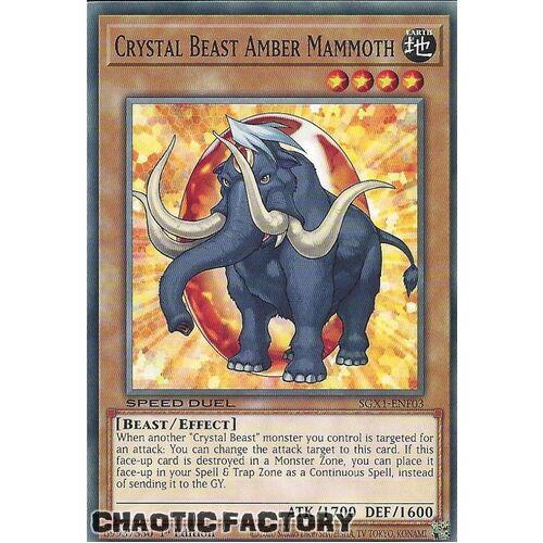 SGX1-ENF03 Crystal Beast Amber Mammoth Common 1st Edition NM