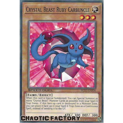 SGX1-ENF04 Crystal Beast Ruby Carbuncle Common 1st Edition NM