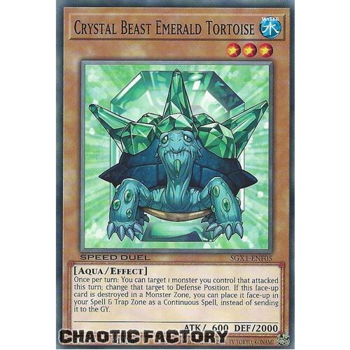 SGX1-ENF05 Crystal Beast Emerald Tortoise Common 1st Edition NM