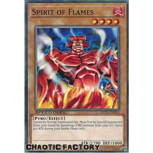 SGX1-ENH05 Spirit of Flames Common 1st Edition NM
