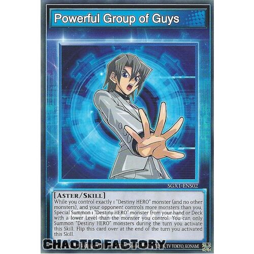 SGX1-ENS02 Powerful Group of Guys Common Skill Card 1st Edition NM
