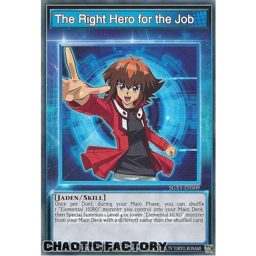 SGX1-ENS09 The Right Hero for the Job Common Skill Card 1st Edition NM
