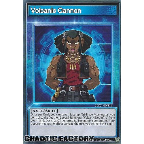 SGX1-ENS16 Volcanic Cannon Common Skill Card 1st Edition NM