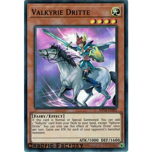 Yugioh - SHVA-EN001 - Valkyrie Dritte Super Rare 1st Edition NM 