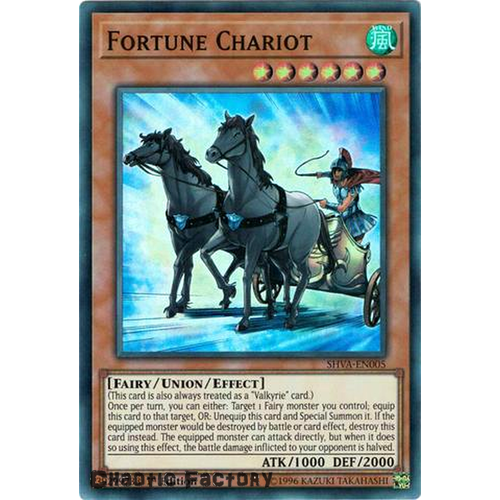 Yugioh - SHVA-EN005 - Fortune Chariot Super Rare 1st Edition NM 