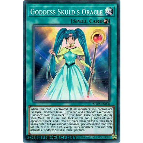 Yugioh - SHVA-EN008 - Goddess Skuld's Oracle Super Rare 1st Edition NM 