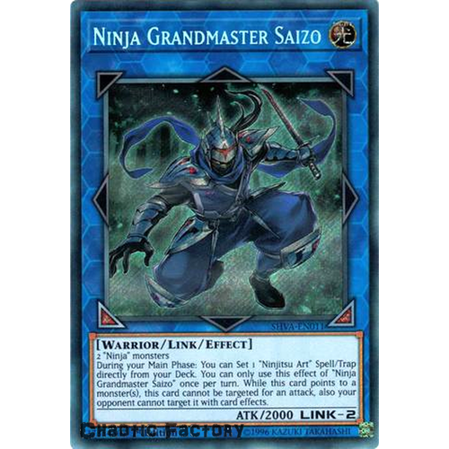 SHVA-EN011 - Ninja Grandmaster Saizo Secret Rare 1st Edition NM 