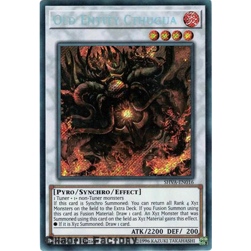 Yugioh - SHVA-EN016 - Old Entity Chthugua Secret Rare 1st Edition NM 
