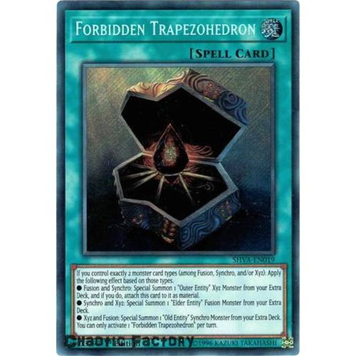 Yugioh - SHVA-EN019 - Forbidden Trapezohedron Secret Rare 1st Edition NM 
