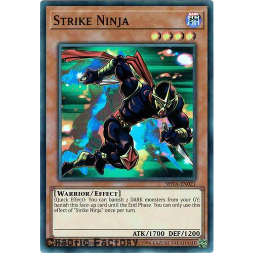 Yugioh - SHVA-EN021 - Strike Ninja Super Rare 1st Edition NM 