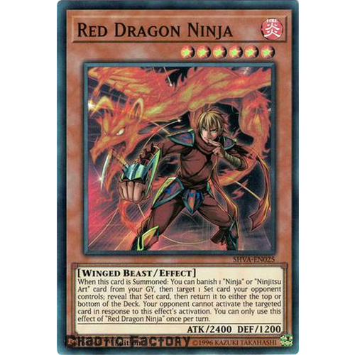 Yugioh - SHVA-EN025 - Red Dragon Ninja Super Rare 1st Edition NM 