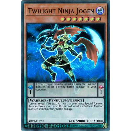 Yugioh - SHVA-EN026 - Twilight Ninja Jogen Super Rare 1st Edition NM 