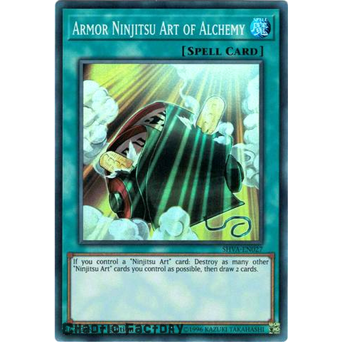 Yugioh - SHVA-EN027 - Armor Ninjitsu Art of Alchemy Super Rare 1st Edition NM 