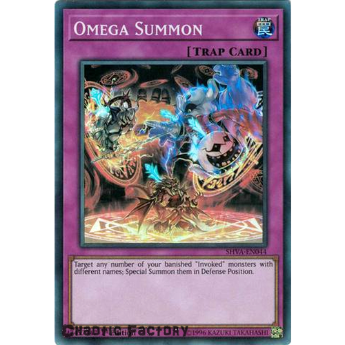 Yugioh - SHVA-EN044 - Omega Summon Super Rare 1st Edition NM 