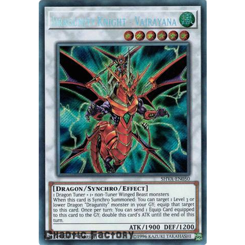 Yugioh - SHVA-EN050 - Dragunity Knight - Vajrayana Secret Rare 1st Edition NM 