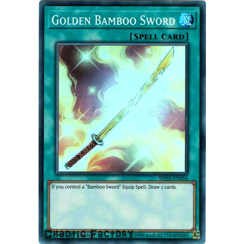Yugioh - SHVA-EN054 - Golden Bamboo Sword Super Rare 1st Edition NM 