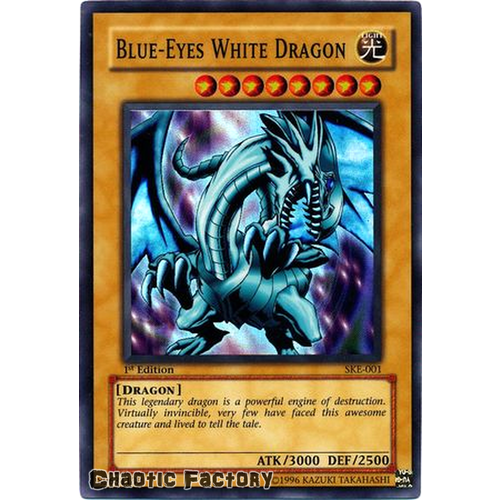 Blue-Eyes White Dragon - SKE-001 - Super Rare 1st Edition NM