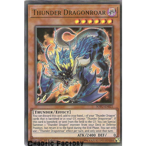 SOFU-EN021 Thunder Dragonroar Ultra Rare 1st Edition NM