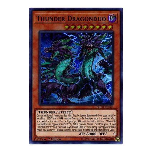 SOFU-EN022 Thunder Dragonduo Super Rare 1st Edition NM
