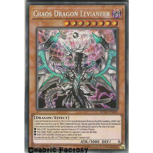 SOFU-EN025 Chaos Dragon Levianeer Secret Rare 1st Edition NM