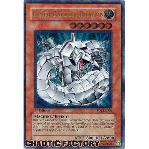 ULTIMATE RARE SOI-EN006 Cyber Barrier Dragon 1st Edition NM