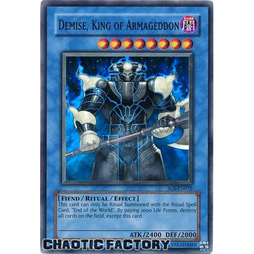 SOI-EN035 Demise, King Of Armageddon Super Rare Unlimited Edition NM