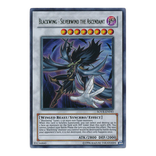 Blackwing - Silverwind the Ascendant - SOVR-EN041 - Ultra Rare Unlimited NM