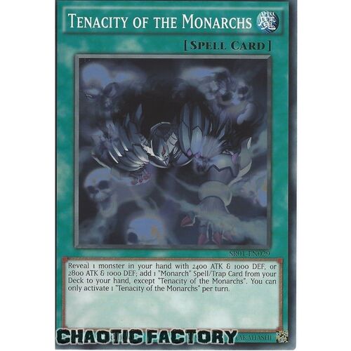 SR01-EN029 Tenacity of the Monarchs Common 1st Edition NM