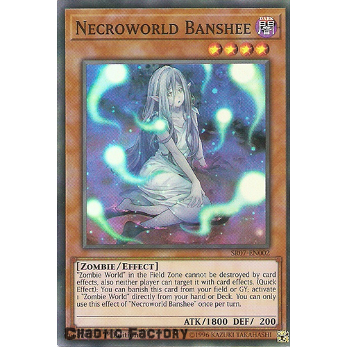Yugioh SR07-EN002 Necroworld Banshee Super Rare 1st Edition NM