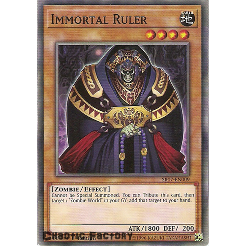 Yugioh SR07-EN009 Immortal Ruler Common 1st Edition NM