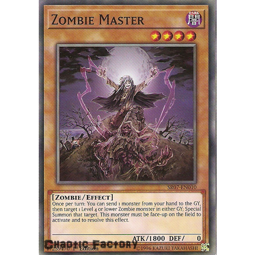 Yugioh SR07-EN010 Zombie Master Common 1st Edition NM