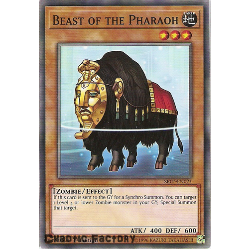 Yugioh SR07-EN021 Beast of the Pharaoh Common 1st Edition NM