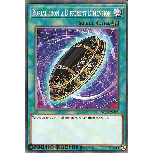 Yugioh SR07-EN032 Burial from a Different Dimension Common 1st Edition NM