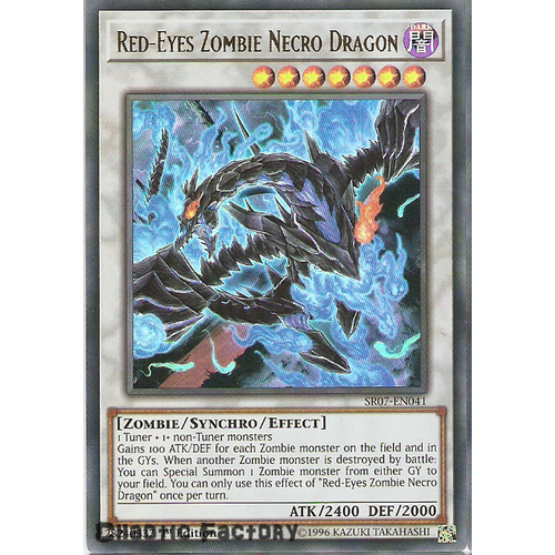 Yugioh SR07-EN041 Red-Eyes Zombie Necro Dragon Ultra Rare 1st Edition NM