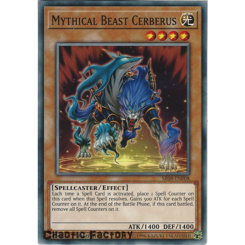 Yugioh SR08-EN008 Mythical Beast Cerberus Common 1st Edition NM