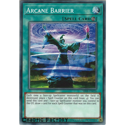 Yugioh SR08-EN026 Arcane Barrier Common 1st Edition NM