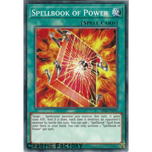 Yugioh SR08-EN028 Spellbook of Power Common 1st Edition NM