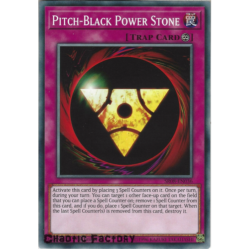 Yugioh SR08-EN036 Pitch-Black Power Stone Common 1st Edition NM