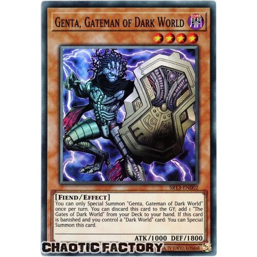 SR13-EN002 Genta, Gateman of Dark World Super Rare 1st Edition NM