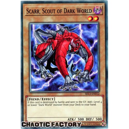SR13-EN012 Scarr, Scout of Dark World Common 1st Edition NM