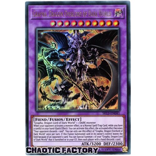 SR13-EN041 Grapha, Dragon Overlord of Dark World Ultra Rare 1st Edition NM