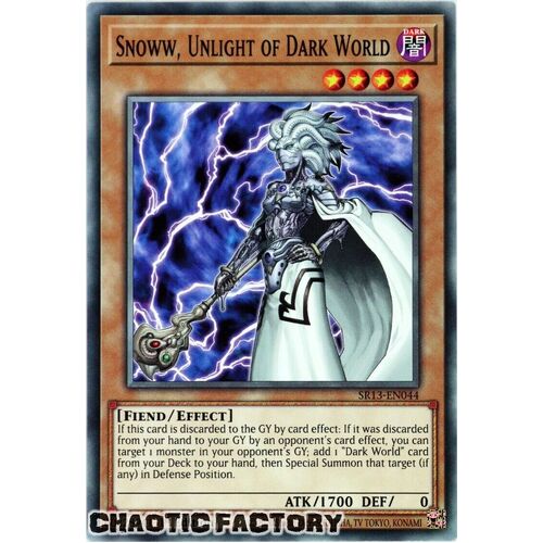 SR13-EN044 Snoww, Unlight of Dark World Common 1st Edition NM