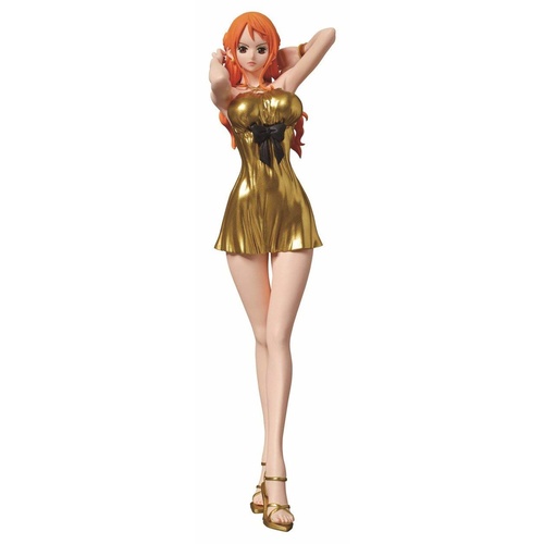 One Piece Film Gold Glitter & Glamours Nami Movie Style Action Figure (Gold Dress Version)